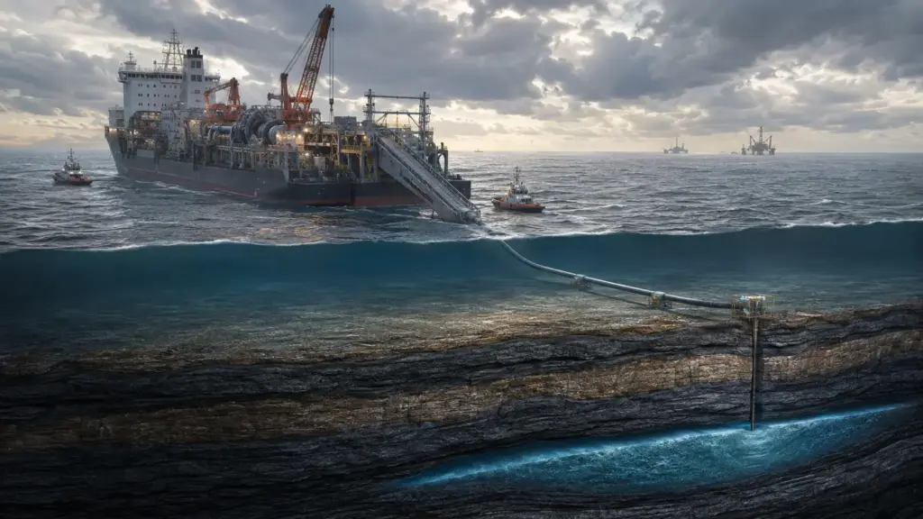 Reino Unido começa a construir primeiro megaprojeto offshore de captura de carbono, recebe navio de 325 metros para instalar 145 km de dutos e planeja enterrar até 100 milhões de toneladas de CO₂ sob o Mar do Norte Reino Unido começa a construir primeiro megaprojeto offshore de captura de carbono, recebe navio de 325 metros para instalar 145 km de dutos e planeja enterrar até 100 milhões de toneladas de CO₂ sob o Mar do Norte