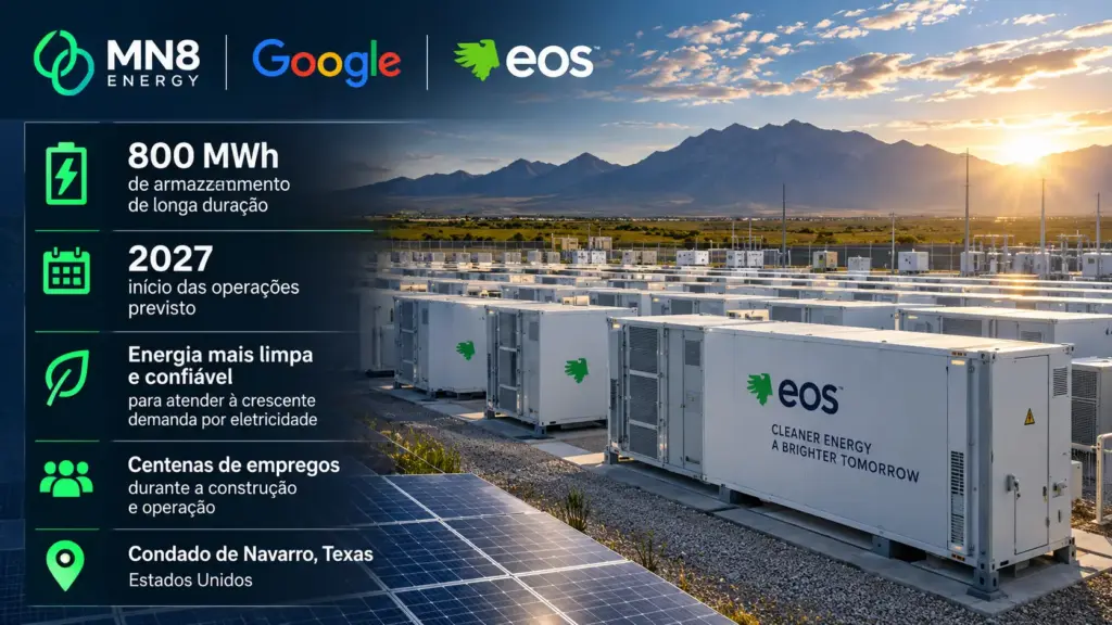 Google vai combinar solar e 380 MWh de baterias em antiga mina de carvão nos EUA, investe em energia por até 10 horas para sustentar expansão de data centers