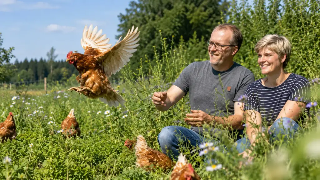 Agricultor abandona monocultura, planta floresta para 2.800 galinhas, usa alpacas contra gaviões, reduz ataques de predadores em até 90% e transforma 10,5 hectares em produção lucrativa de ovos