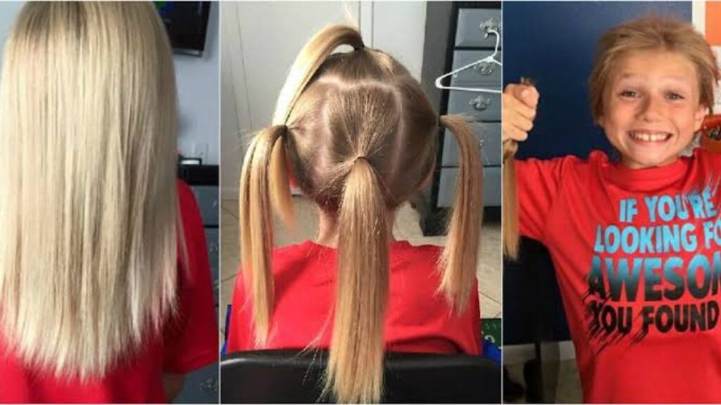 Garoto de 6 anos deixa o cabelo crescer por dois anos para ajudar a fazer perucas para crianças com câncer, enfrenta bullying por causa dos fios compridos, não desiste da missão e doa mais de 25 cm para pequenos pacientes em tratamento