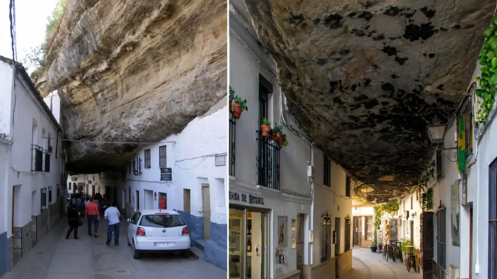Cidade parece ter sido engolida por uma montanha: moradores vivem em casas encaixadas sob rochas gigantes, usam a própria pedra como teto e caminham por ruas onde, em alguns trechos, quase não é possível enxergar o céu, no Sul da Espanha