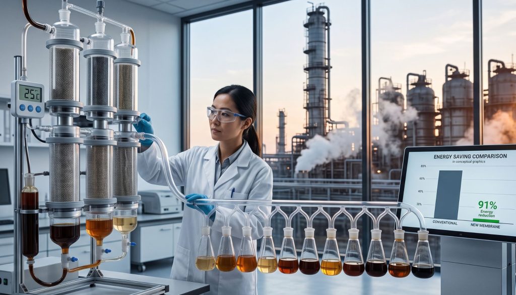 Cientistas conseguem separar 15 componentes do petróleo sem ferver a mistura e estimam 91% menos gasto de energia, abrindo caminho para uma revolução no refino tradicional