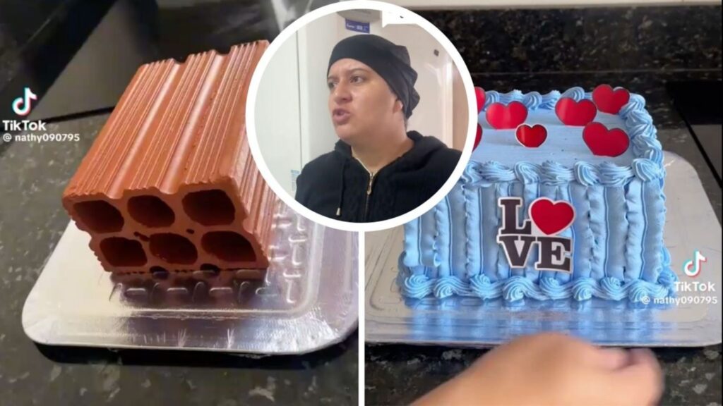 Confeiteira leva calote em bolo de 5 kg, passa meses cobrando cliente sem receber e, quando a mesma mulher volta para encomendar outro por R$ 150, aceita o pedido, cobre uma lajota com chantilly e entrega o “bolo” falso como vingança pelo prejuízo anterior