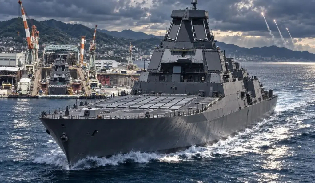 Japão troca uma muralha antimíssil em terra por um monstro que flutua, constrói navio de 12 mil toneladas e 189 metros com 128 células de disparo, radar gigantesco e espaço para armas capazes de atingir alvos a 1.600 km