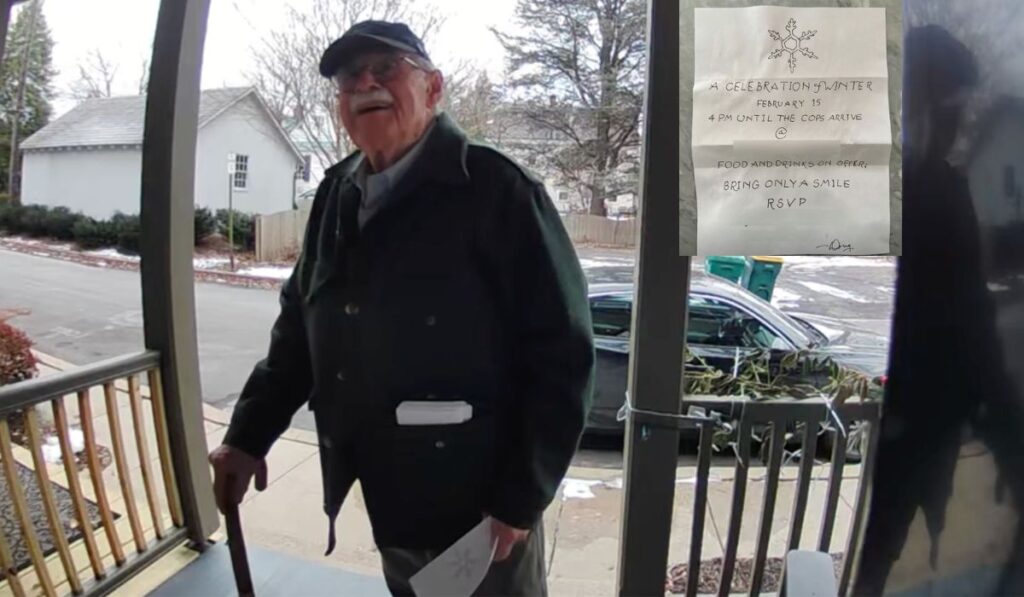 Aos 87 anos, viúvo pega a bengala, escreve convites à mão e bate de porta em porta chamando vizinhos para festa “das 16h até a polícia chegar”, pede que levem apenas um sorriso e vê a ideia viralizar até inspirar festas fora dos EUA