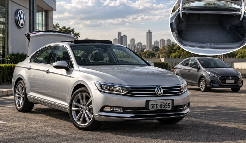 Com 220 cv, quase 4,8 metros, porta-malas de 586 litros e 0 a 100 em apenas 6,7 segundos, sedã gigante da Volkswagen já custa menos que um HB20S novo e aparece como um dos usados mais surpreendentes do mercado brasileiro