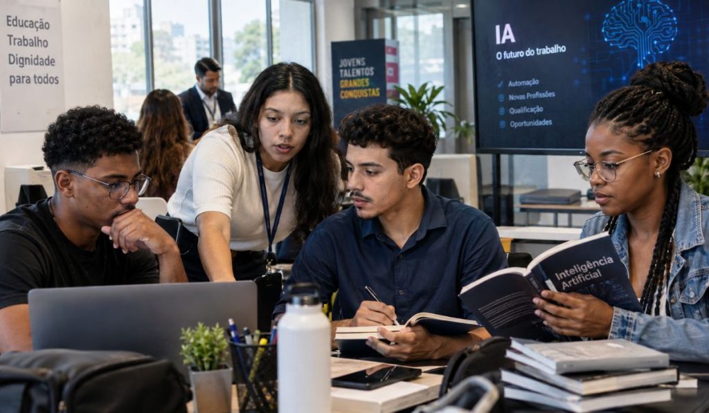 Renda sobe e desemprego recua entre jovens brasileiros, enquanto maior escolaridade melhora entrada no mercado de trabalho e avanço da IA cria novos desafios para quem começa a carreira