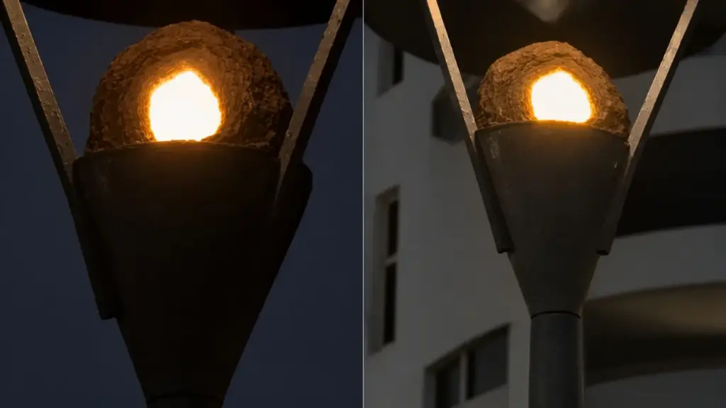 João-de-barro escolhe luminária de resort de frente para o mar em Santa Catarina para construir o próprio ninho, faz a casa de barro ao redor da luz e surpreende corretor que encontra a estrutura acesa durante a noite João-de-barro escolhe luminária de resort de frente para o mar em Santa Catarina para construir o próprio ninho, faz a casa de barro ao redor da luz e surpreende corretor que encontra a estrutura acesa durante a noite