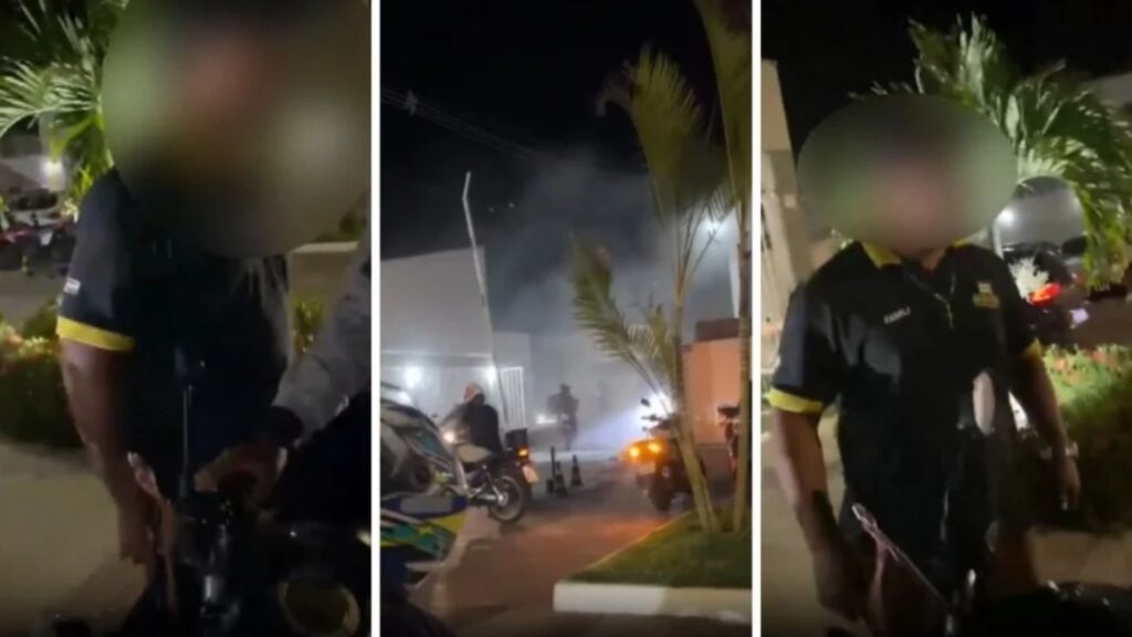 Discussão por atraso de lanche termina em agressão em condomínio, entregador teria convocado colegas e dezenas de motoboys se concentram no local, onde portão, cancela e outras estruturas acabam danificados enquanto moradores relatam medo e prejuízo