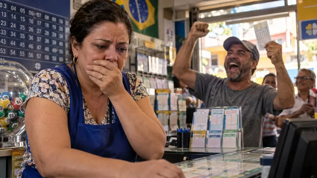 Dona de lotérica vende a própria cota de R$ 100 na última hora, vê bolão da Quina de São João ganhar R$ 26.603.233, cliente recebe mais de R$ 532 mil e ela fica fora do prêmio