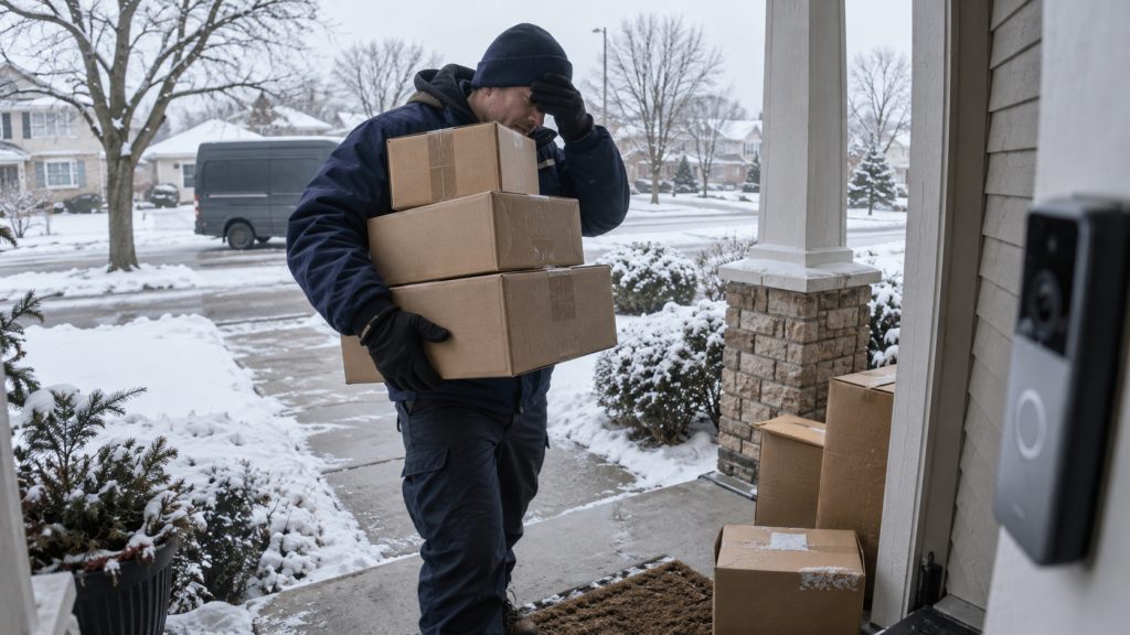Mãe solo que trabalha em três empregos recebe encomendas e escuta entregador da Amazon reclamar diante da câmera que clientes deveriam buscar as próprias compras; vídeo viraliza e empresa abre análise interna