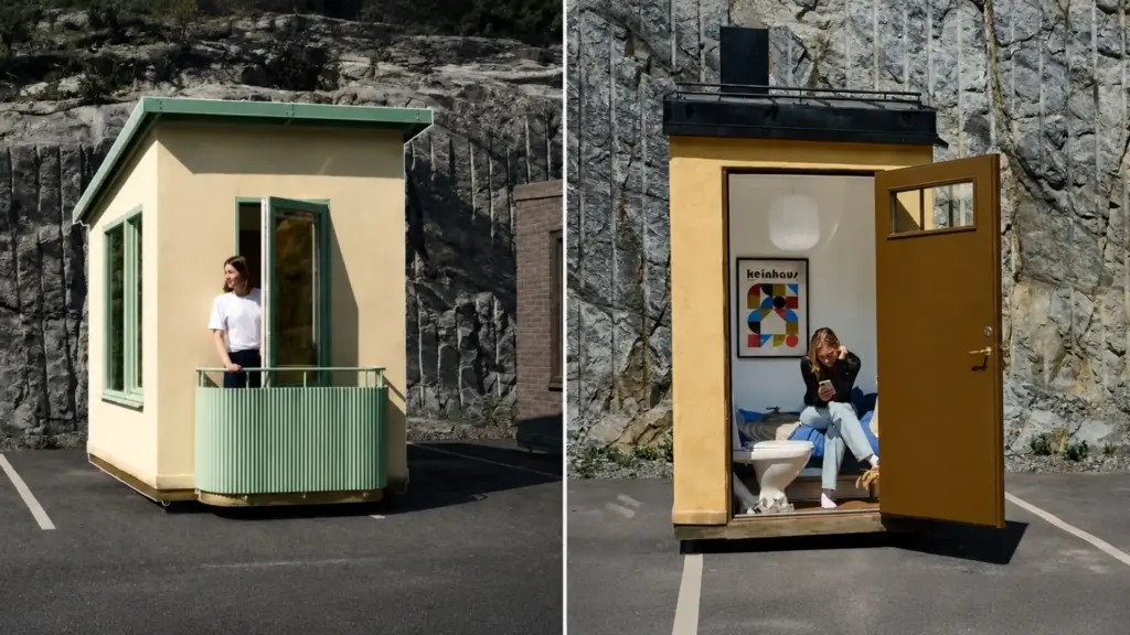 Geração Z vira foco de campanha que mede quanto uma pessoa de 25 anos consegue pagar por um imóvel e chega a casas de apenas 1,9 m² em Estocolmo, 3,1 m² em Gotemburgo e 4,5 m² em Umeå, todas construídas apenas para tornar visível o problema habitacional na Suécia Geração Z vira foco de campanha que mede quanto uma pessoa de 25 anos consegue pagar por um imóvel e chega a casas de apenas 1,9 m² em Estocolmo, 3,1 m² em Gotemburgo e 4,5 m² em Umeå, todas construídas apenas para tornar visível o problema habitacional na Suécia