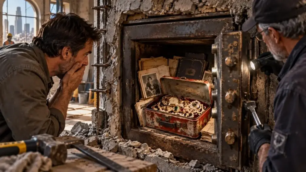 Homem encontra durante reforma um cofre lacrado por concreto e aço em prédio histórico de Los Angeles, chama um chaveiro, consegue abrir a estrutura e descobre uma velha lancheira com joias avaliadas em mais de R$ 512 mil, mas surpreende ao devolver tudo e recusar até recompensa de cerca de R$ 10 mil
