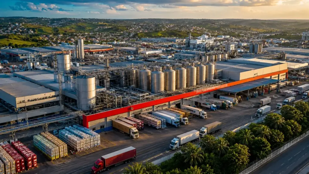 Com 84,3 mil m² de expansão e produção de 900 milhões de litros por ano, uma das maiores fábricas do Grupo Petrópolis parece uma cidade industrial e movimenta a economia da Bahia Com 84,3 mil m² de expansão e produção de 900 milhões de litros por ano, uma das maiores fábricas do Grupo Petrópolis parece uma cidade industrial e movimenta a economia da Bahia