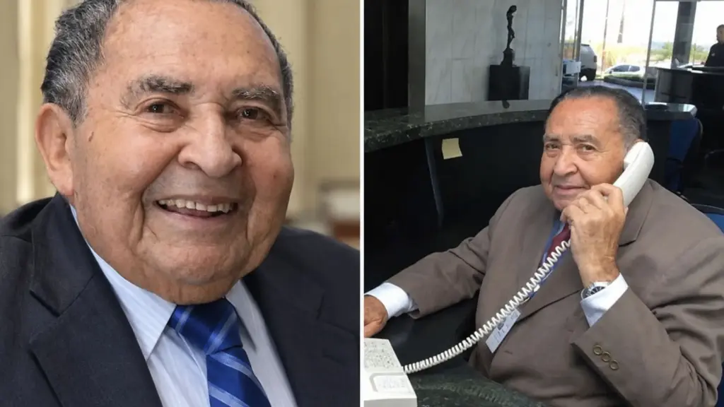Com 100 anos, brasileiro que já estava aposentado havia 45 anos, dirige sozinho para trabalhar como recepcionista e diz que continua na ativa porque gosta de gente e não quer ficar em casa