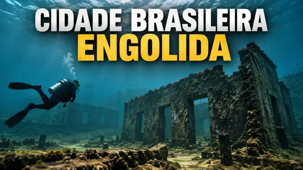 A cidade brasileira que teve parte engolida por represa e hoje mergulhadores exploram no interior de SP, descendo até 50 metros atrás de marcas que sobreviveram desde a formação do reservatório e mudam a história
