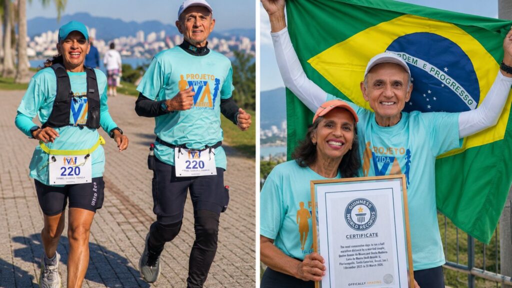 Casados há 43 anos, casal de idosos encarou 21 km por dia durante 121 dias consecutivos e transformou uma rotina extrema em uma conquista que levou meses de documentação para ser reconhecida oficialmente pelo Guinness World Records