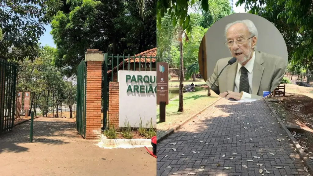 Washington Novaes encontrou uma área de pastagem em Goiânia, plantou árvores de grande porte ao longo de décadas e transformou alguns milhares de metros quadrados em uma chácara arborizada, onde passou a viver cercado por mogno e outras espécies que ele próprio colocou na terra Washington Novaes encontrou uma área de pastagem em Goiânia, plantou árvores de grande porte ao longo de décadas e transformou alguns milhares de metros quadrados em uma chácara arborizada, onde passou a viver cercado por mogno e outras espécies que ele próprio colocou na terra