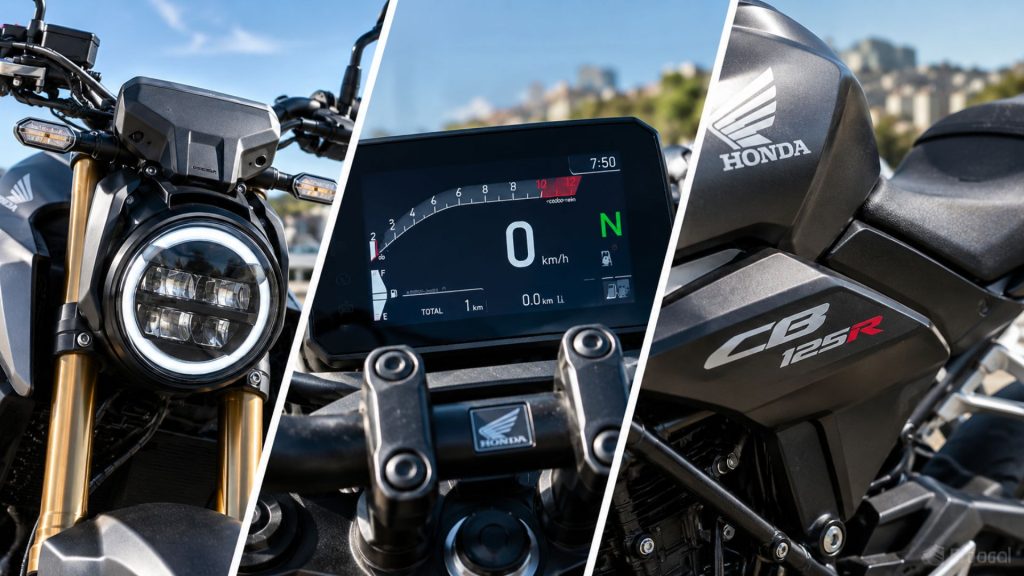 Moto Honda faz mais de 45 km com um litro, supera 460 km de autonomia e ainda tem painel TFT, iluminação Full LED e tecnologia ABS com IMU; conheça a Honda CB125R 2026