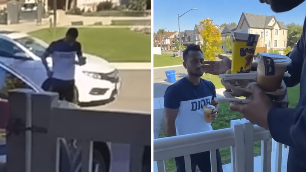 Vídeo: cliente pede bebida esperando receber em casa, mas câmera flagra entregador cuspindo no copo destinado ao filho de 2 anos; pai confronta o profissional e caso viraliza até plataforma bloquear o motorista e indenizar a família