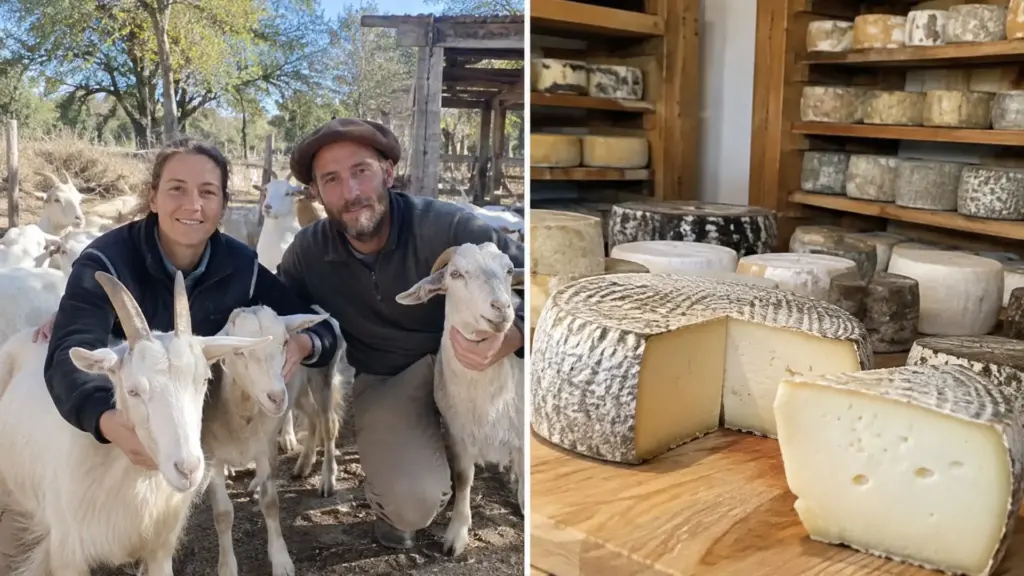 Sem dinheiro, sem luz e vivendo em uma barraca, casal deixa a cidade, cria 60 cabras e transforma a propriedade em fábrica de queijos premiados; 10 anos depois, 100 pontos coroaram uma virada improvável.