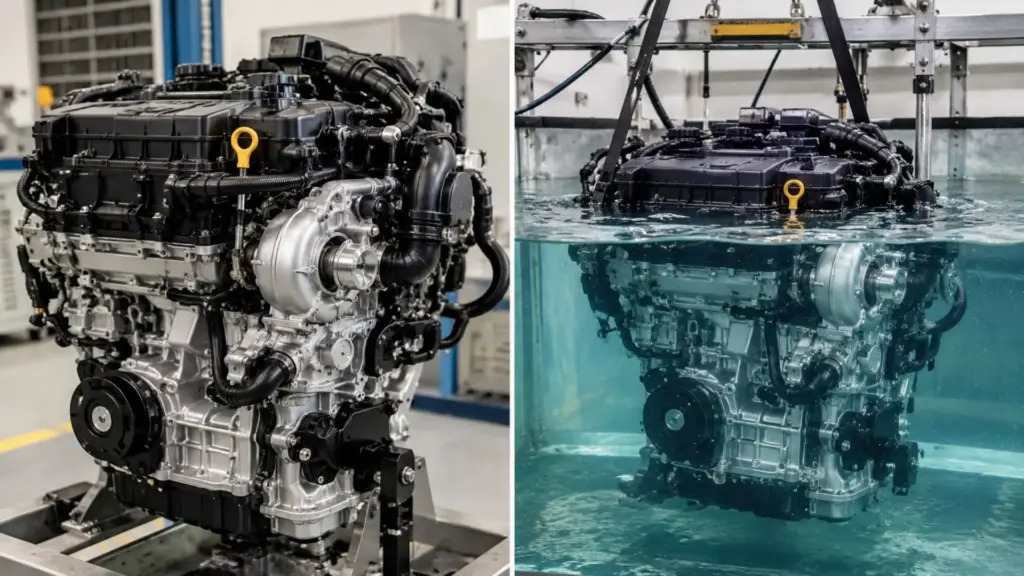 Carro que vira barco: Renault lança super motor 2.0 turbo capaz de funcionar debaixo d’água, é ultraeconômico, o B20 suporta imersão de até 1,1 metro, pesa 130 kg e já equipa SUV híbrido na China Carro que vira barco: Renault lança super motor 2.0 turbo capaz de funcionar debaixo d’água, é ultraeconômico, o B20 suporta imersão de até 1,1 metro, pesa 130 kg e já equipa SUV híbrido na China