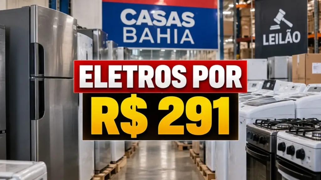 Geladeiras, máquinas de lavar e fogões a partir de R$ 291: em crise, Casas Bahia põe 130 lotes em leilão com até 68% de desconto, mas vende itens sem garantia e devolução