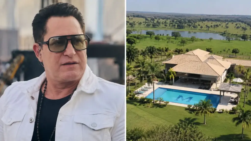 Cantor querido pelos brasileiros viveu na miséria, mas hoje é dono de fazenda de 35 mil hectares em Goiás, com cerca de 20 mil cabeças de gado Nelore, mansão com 9 suítes e lago privativo Cantor querido pelos brasileiros viveu na miséria, mas hoje é dono de fazenda de 35 mil hectares em Goiás, com cerca de 20 mil cabeças de gado Nelore, mansão com 9 suítes e lago privativo