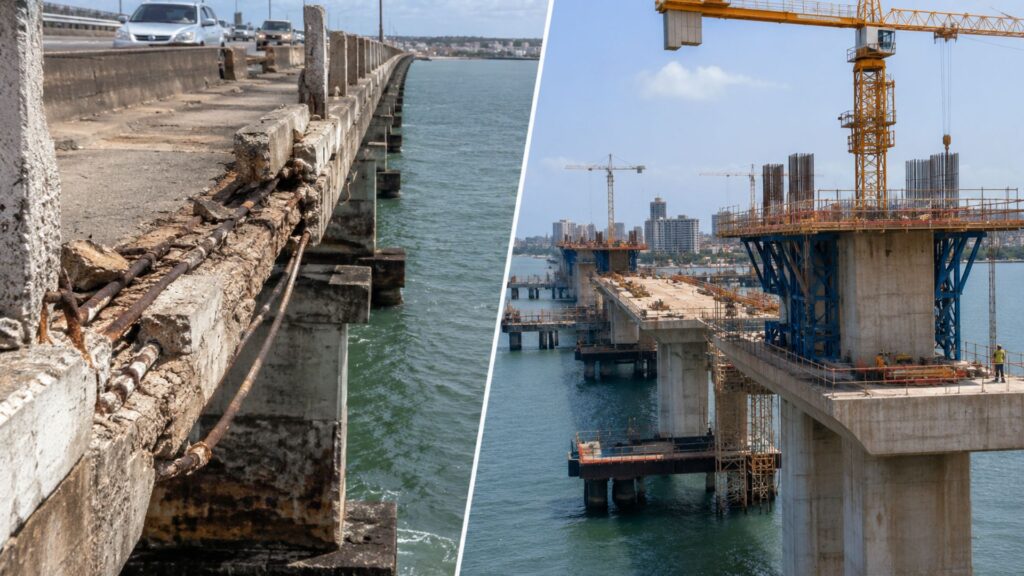 Governo coloca R$ 176 milhões na mesa para derrubar ponte histórica de 1960 após inspeção revelar danos graves em concreto, metal e armaduras numa das principais entradas rodoviárias de São Luís