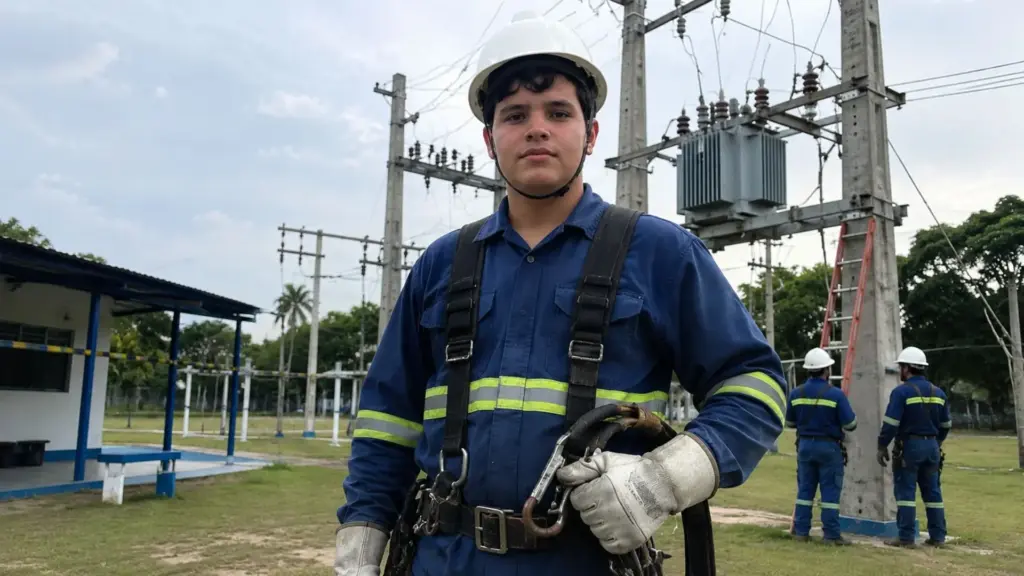 Filho que trabalhava em obras com o pai dá orgulho à família ao iniciar curso para se tornar eletricista formado pela Equatorial e Senai