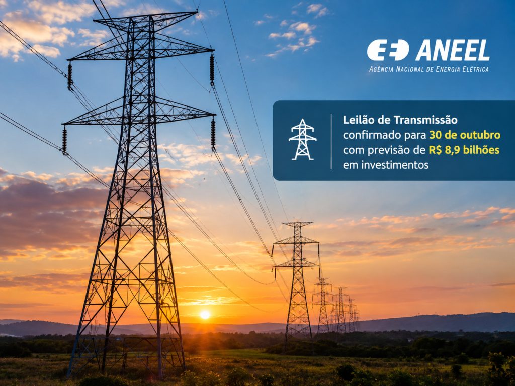 ANEEL confirma leilão de transmissão de R$ 8,9 bilhões com obras em sete estados e previsão de 20 mil empregos ANEEL confirma leilão de transmissão de R$ 8,9 bilhões com obras em sete estados e previsão de 20 mil empregos