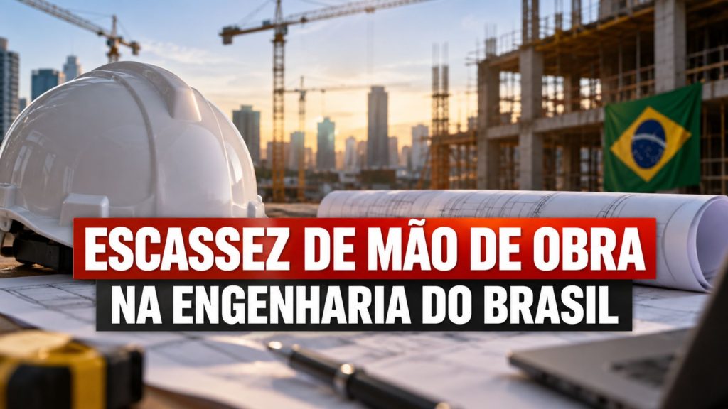 Escassez de mão de obra chega na engenharia, Brasil pode ter falta de mais de 500 mil engenheiros e 90% das empresas da construção enfrentam dificuldade para encontrar profissionais; país tem só 6 engenheiros por mil habitantes