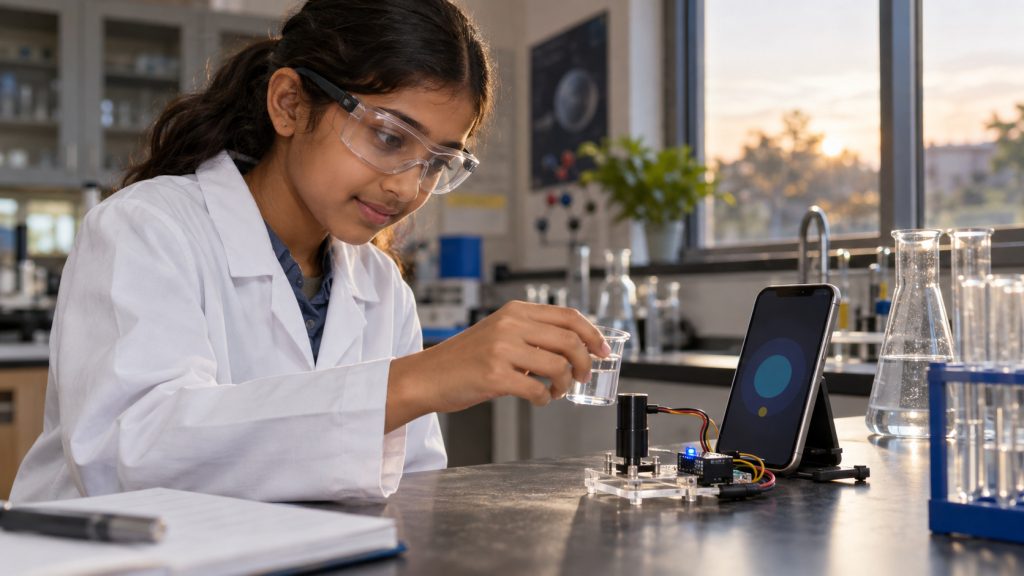 Garota vê aos 9 anos a crise da água em Flint pela televisão, estuda nanotubos de carbono e desenvolve aos 11 um aparelho conectado ao celular para detectar chumbo mais rapidamente do que os testes tradicionais Garota vê aos 9 anos a crise da água em Flint pela televisão, estuda nanotubos de carbono e desenvolve aos 11 um aparelho conectado ao celular para detectar chumbo mais rapidamente do que os testes tradicionais