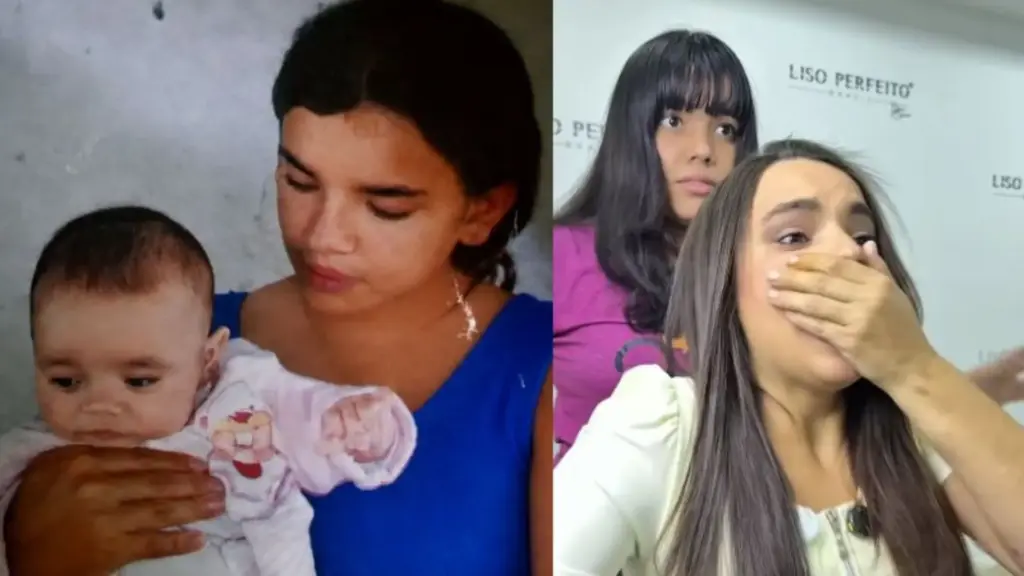 Jovem passa 19 anos acreditando que havia sido rejeitada pela mãe biológica, conta sua história durante transformação em salão de beleza de São Paulo e acaba reencontrando Daiana, que afirma ter procurado pela filha durante quase duas décadas até as duas finalmente se abraçarem Jovem passa 19 anos acreditando que havia sido rejeitada pela mãe biológica, conta sua história durante transformação em salão de beleza de São Paulo e acaba reencontrando Daiana, que afirma ter procurado pela filha durante quase duas décadas até as duas finalmente se abraçarem