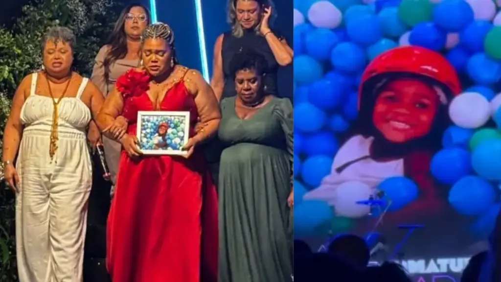 Mãe do menino Miguel transforma uma promessa feita após perder o filho de 5 anos em uma virada de vida: Mirtes Renata sai da rotina de empregada doméstica, conclui Direito, tira nota 10 no TCC e entra na própria formatura segurando a foto da criança enquanto imagens dele tomam o telão e o público aplaude