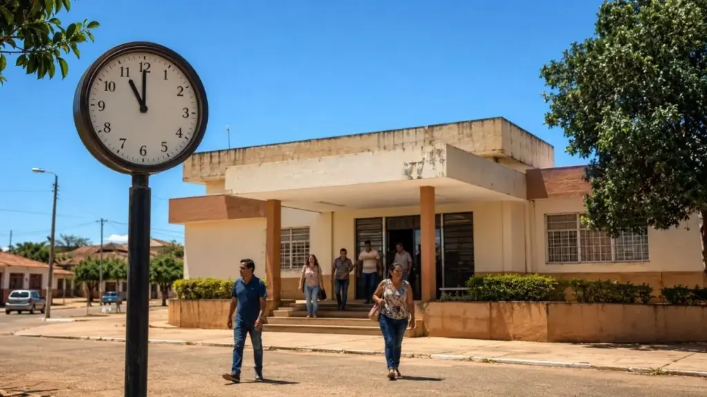 Na menor cidade de Goiás, o expediente agora termina às 11h da manhã: município de apenas 906 habitantes adota jornada de 4 horas por 120 dias, mantém os salários e ainda aponta economia de despesas e calor intenso como razões para a mudança