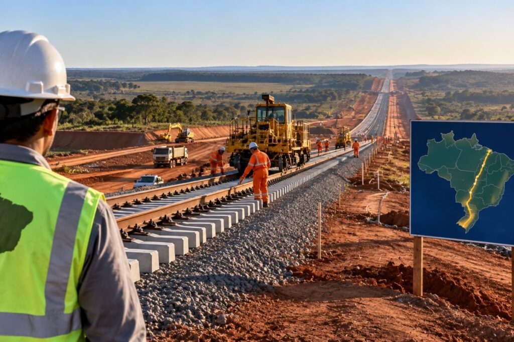 Megaferrovia de R$ 15 bilhões com mais de 1,2 mil quilômetros vai cruzar 53 municípios e a obra prevê mais de 8 mil empregos diretos ao longo do traçado