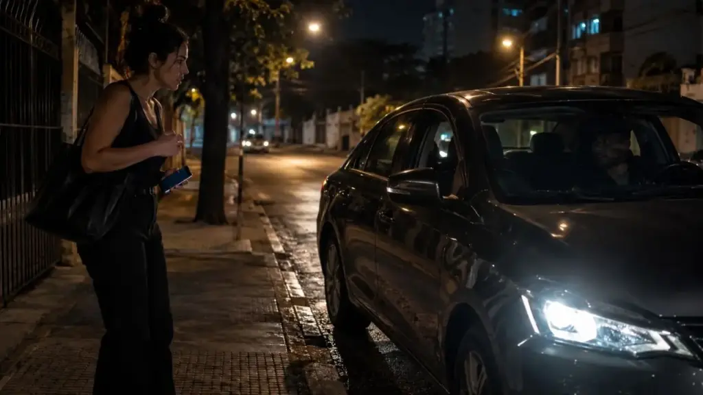 Motorista de aplicativo aceita corrida que outros motoristas não pegavam durante a madrugada, encontra passageira desesperada em Campo Grande e a leva ao destino, mas ela esquece de pagar; horas depois, ao procurá-lo para quitar a viagem, ouve que ele havia percebido sua aflição e não queria receber nada pelo serviço