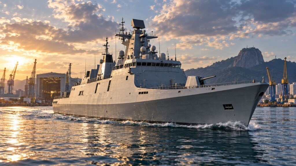 Navio de guerra construído no Brasil entra para a história ao receber certificação inédita de resistência a choque da DNV, depois de passar por análises em equipamentos e sistemas críticos, enquanto a Fragata Tamandaré consolida tecnologia produzida em Itajaí e fortalece a indústria naval brasileira diante de futuros programas internacionais