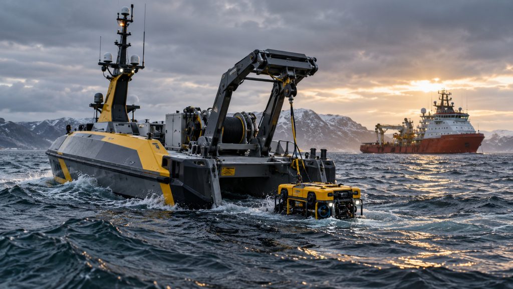 Barco de 24 metros lançou robô submarino sem tripulação, operou perto de outro navio e cumpriu missão da Equinor comandada de terra