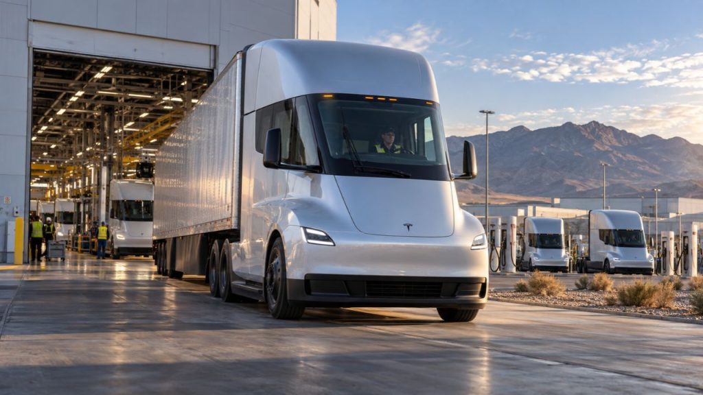 Tesla inicia produção em larga escala do Semi nos EUA, promete até 50 mil caminhões por ano a partir de 2027, autonomia de até 800 km e preço perto de R$ 1,5 milhão