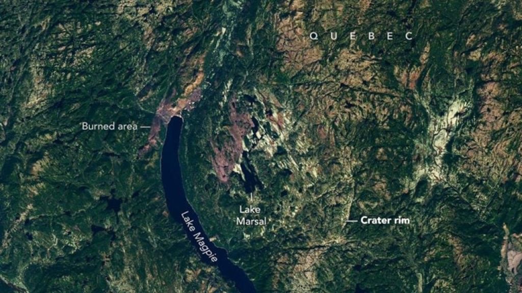 Busca por lugar para acampar leva à identificação de cratera de impacto no Canadá com 25 quilômetros de diâmetro e 390 milhões de anos