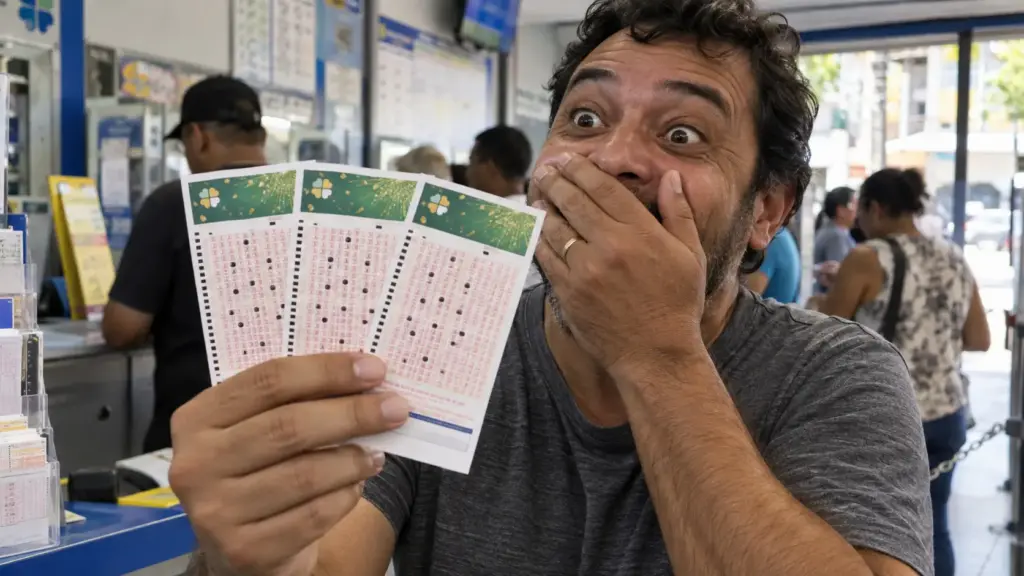 Três apostas iguais da Mega da Virada saíram da mesma lotérica de Parelheiros, foram feitas por engano e garantiram três partes do prêmio