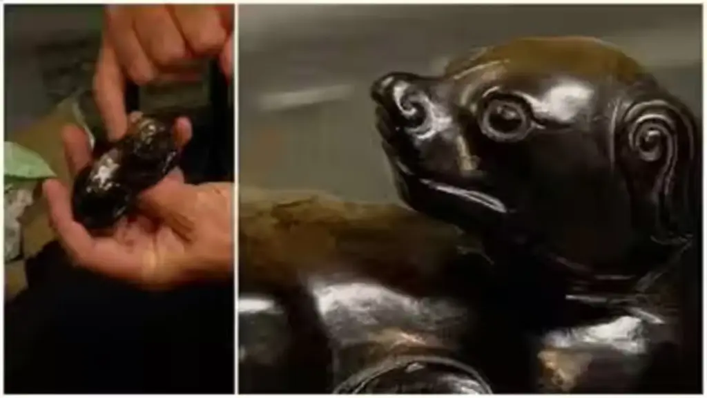 Homem paga apenas £1 por pequeno cachorro encontrado em uma caixa de feira de usados e descobre que a peça tem mais de 600 anos e vale até £10 mil