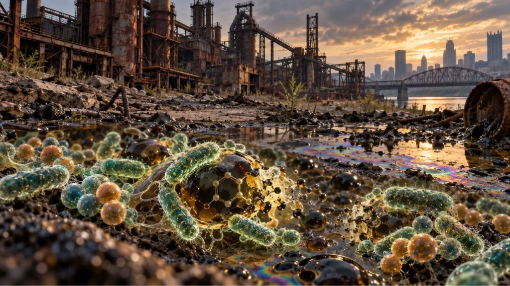 Bactérias que passaram décadas em antiga área siderúrgica de Pittsburgh aprenderam a usar benzeno e outros poluentes do petróleo como alimento