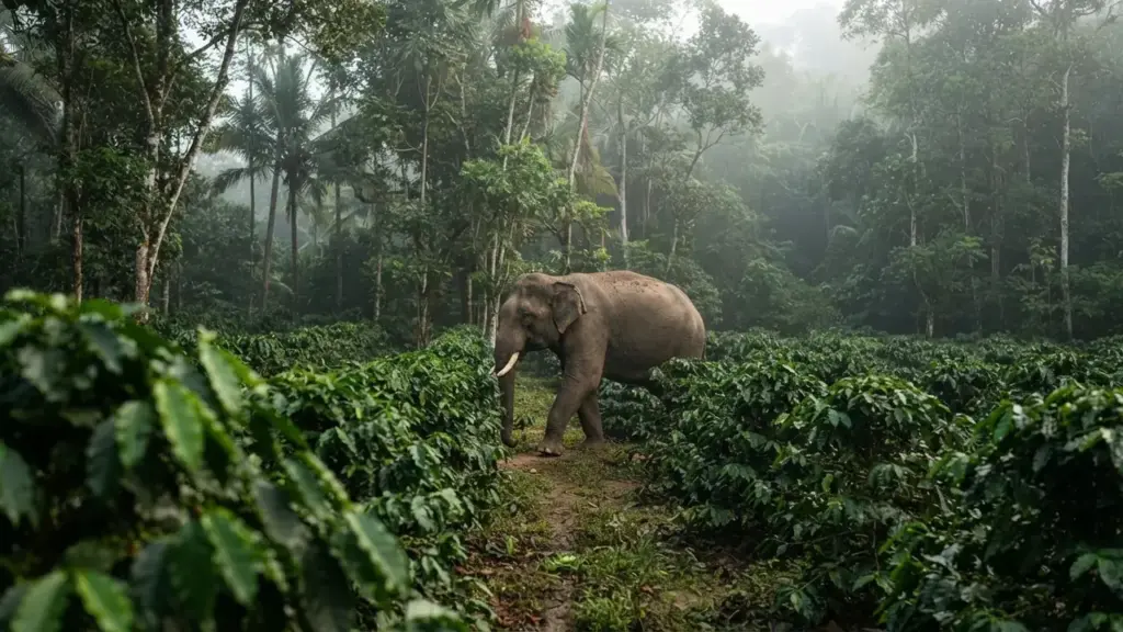 Comunidades agrícolas na fronteira oeste da Tailândia acumularam mais de um milhão de bahts em lavouras destruídas por elefantes em cinco anos, até perceberem que as manadas passam direto por uma cultura que não interessa a elas, e mais de quarenta produtores trocaram cana e banana por café numa cooperativa que quer mil hectares até 2030