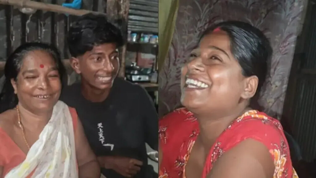 Entregador economiza por meses com pequenas quantias da renda diária, compra uma TV para a mãe e a avó e reação emocionante da família viraliza