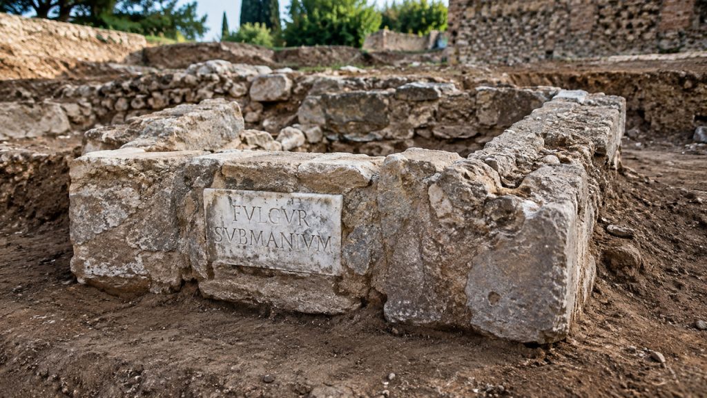 Inscrição romana encontrada na Villa Adriana marca raio noturno e revela ritual que transformava o ponto atingido em espaço sagrado na residência do imperador Adriano Inscrição romana encontrada na Villa Adriana marca raio noturno e revela ritual que transformava o ponto atingido em espaço sagrado na residência do imperador Adriano