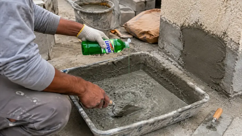 Misturar detergente com concreto: para que serve, o que muda na mistura e quando essa técnica é recomendada Misturar detergente com concreto: para que serve, o que muda na mistura e quando essa técnica é recomendada
