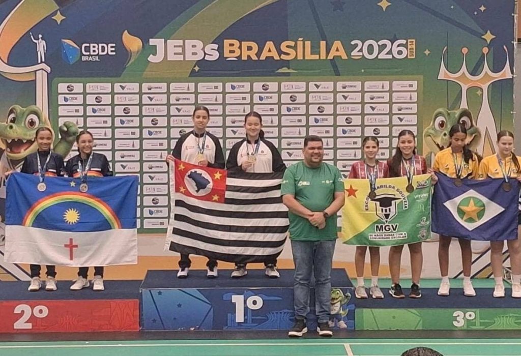 Dupla acreana conquista medalha de bronze no Badminton dos Jogos Escolares Brasileiros